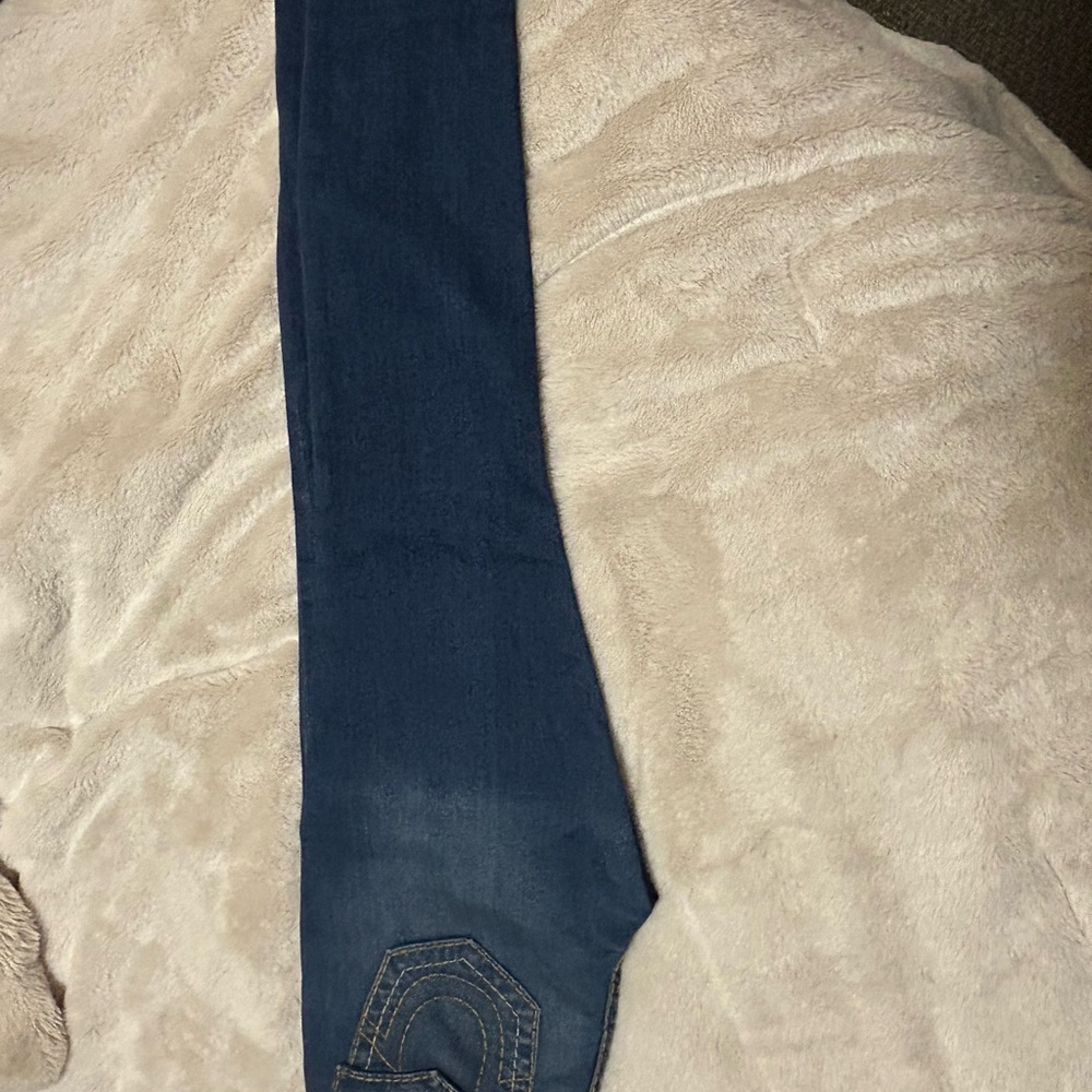 True Religion Women's Denim Jeans with Tan Accents super cute and totally in st - Picture 5 of 6